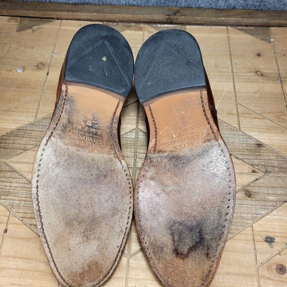 ALLEN EDMONDS Park Avenue Cap Toe Oxford Oxblood Burgundy 9 3E EEE MADE USA 5610 - Picture 10 of 13